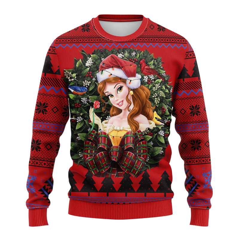 Belle Princess Noel Mc Ugly Christmas Sweater Thanksgiving Gift Nearkii