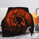 Bigfoot Silhouette Moonlight Premium Blanket Nearkii