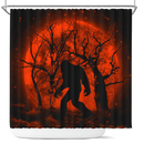 Bigfoot Silhouette Moonlight Shower Curtain Nearkii