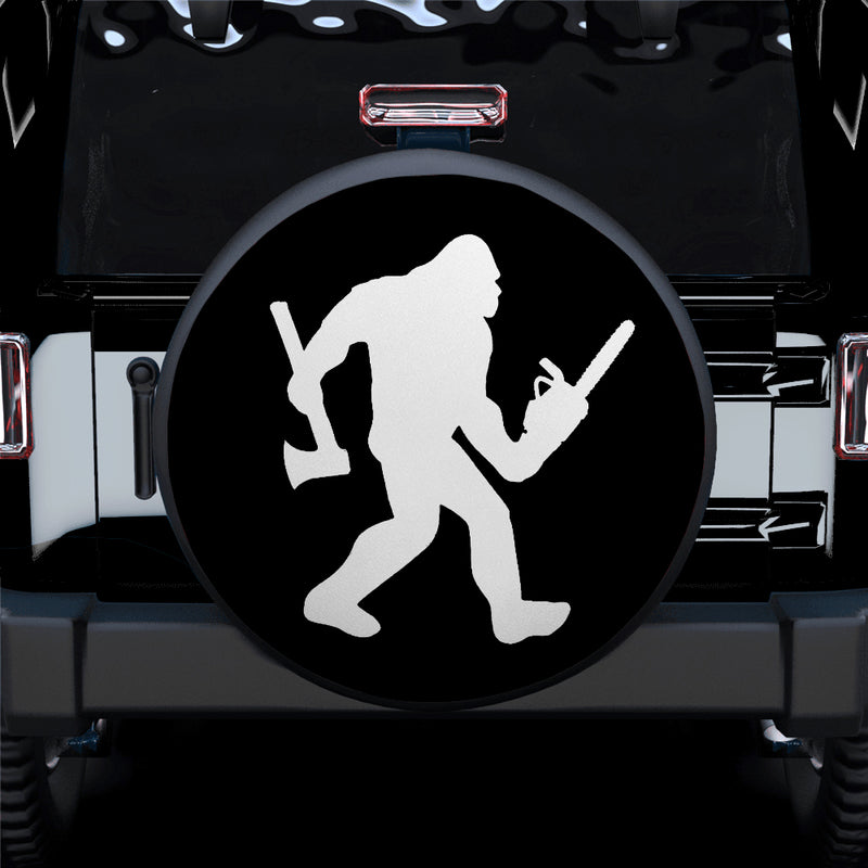 Funny Bigfoot Sasquatch Lumberjack Logger Jeep Car Spare Tire Covers Gift For Campers Nearkii