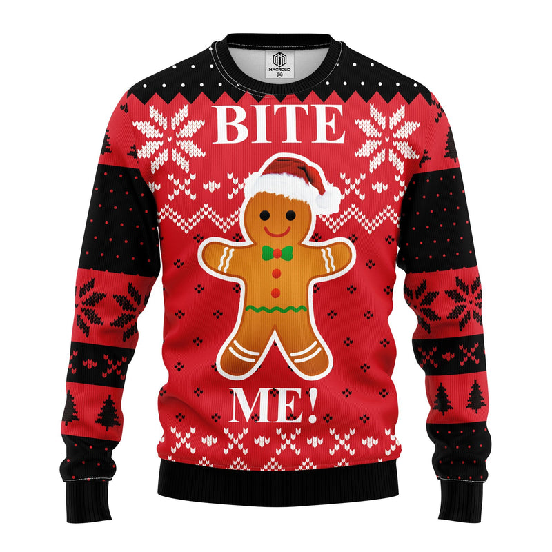 Bite Me Cookie Ugly Christmas Sweater Amazing Gift Idea Thanksgiving Gift Nearkii