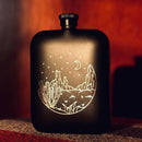 Night Sky Black Hip Flask