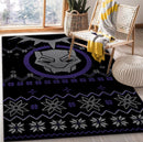 Black Panther Christmas Rug Carpet Rug Home Room Decor Nearkii