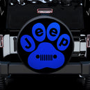 Blue Jeep Paw Car Spare Tire Cover