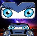 Blue Cute Eyes Cartoon Auto Sun Shades Nearkii