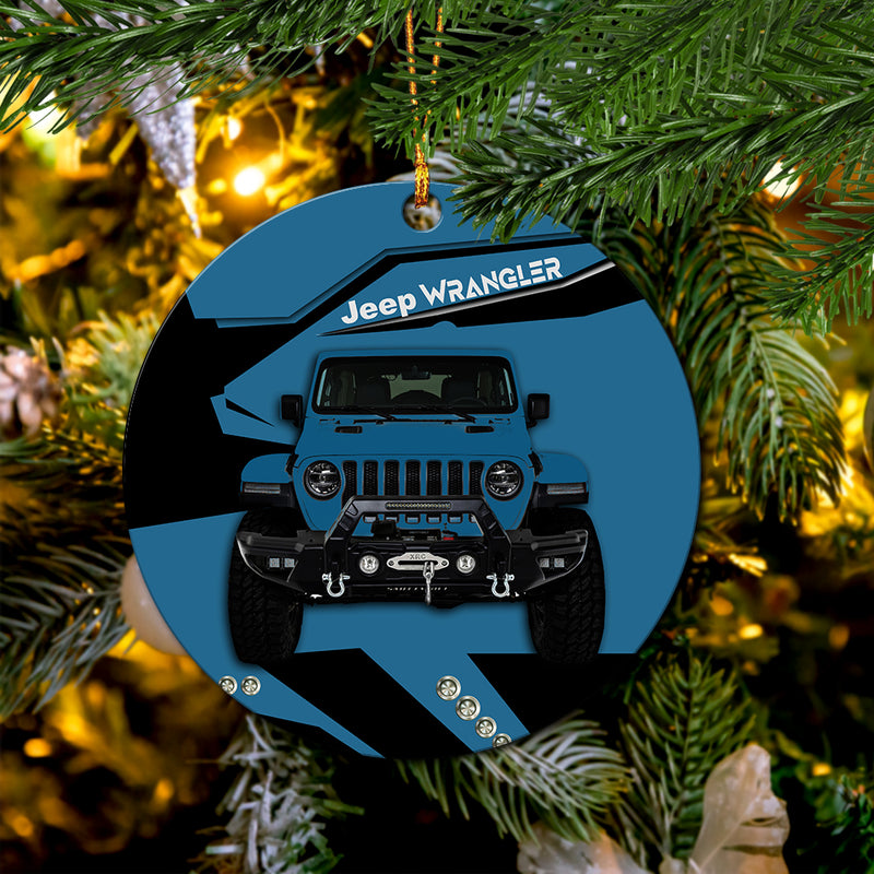 Blue Jeep Mica Ornament Perfect Gift For Holiday Nearkii