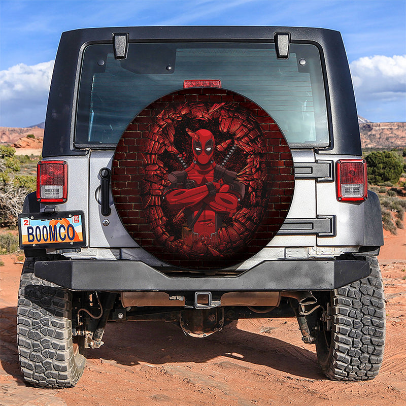 Break Wall Deadpool Car Spare Tire Covers Gift For Campers Nearkii