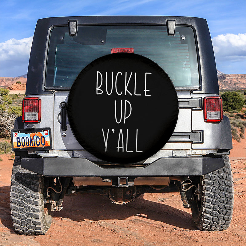 Buckle Up Y All Jeep Car Spare Tire Covers Gift For Campers