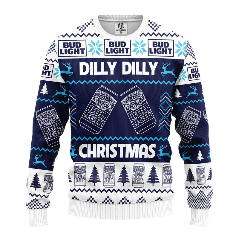 Bud Light Dilly Ugly Christmas Sweater Amazing Gift Idea Thanksgiving Gift Nearkii