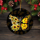 Butterfly Sun Flower Mica Ornament Perfect Gift For Holiday Nearkii