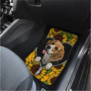 Lovely Sunflower Beagle Car Floor Mats Idea Car Decoration For Beagle Owners Nearkii