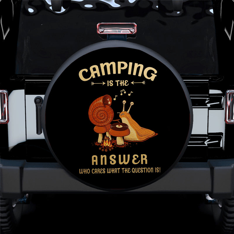 Camping Is The Answer Car Spare Tire Covers Gift For Campers Nearkii