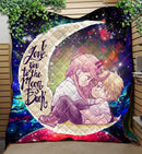 Chainsaw Man Denji x Power Love You To The Moon Galaxy Quilt Blanket Nearkii