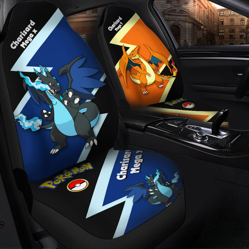 Mega Charizard X And Y Pokemon Premium Custom Car Seat Covers Decor Protectors Nearkii