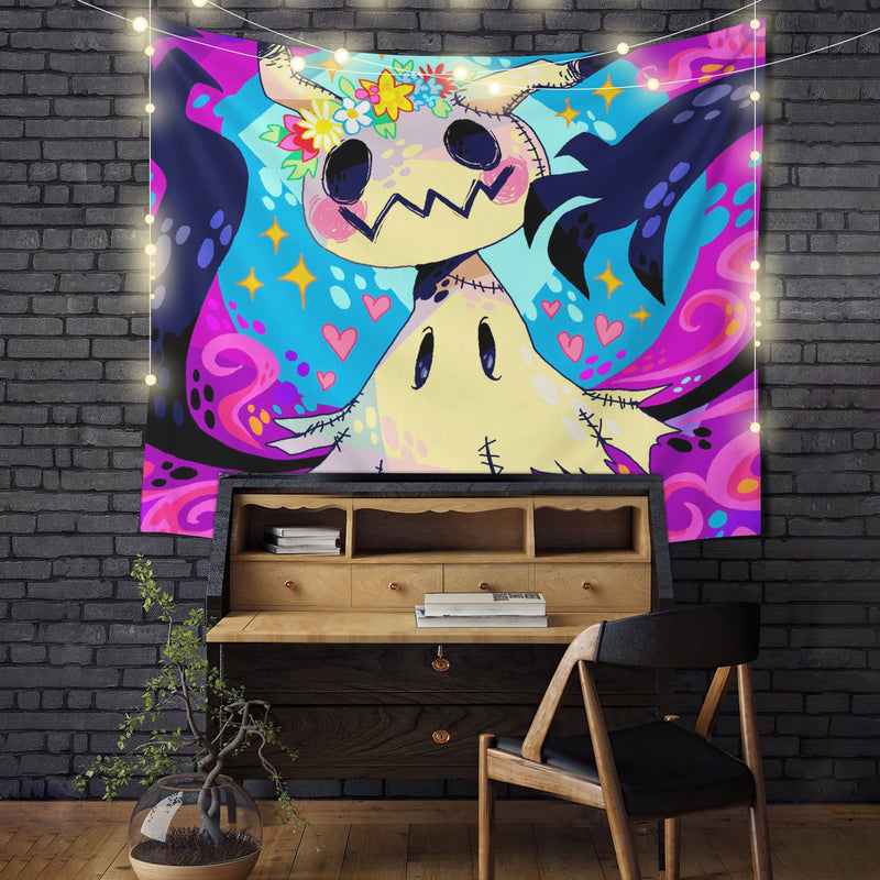 Mimikyu Pokemon Tapestry Room Decor Nearkii