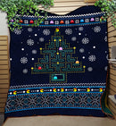 Christmas Tree Pacman Quilt Blanket Nearkii