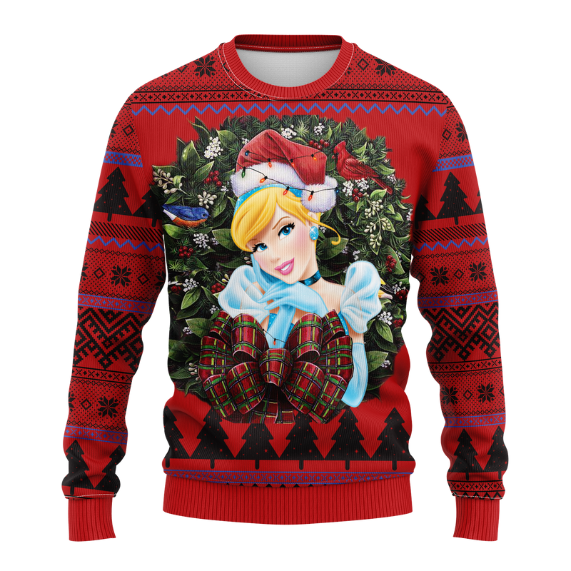 Cinderela Princess Noel Mc Ugly Christmas Sweater Thanksgiving Gift Nearkii