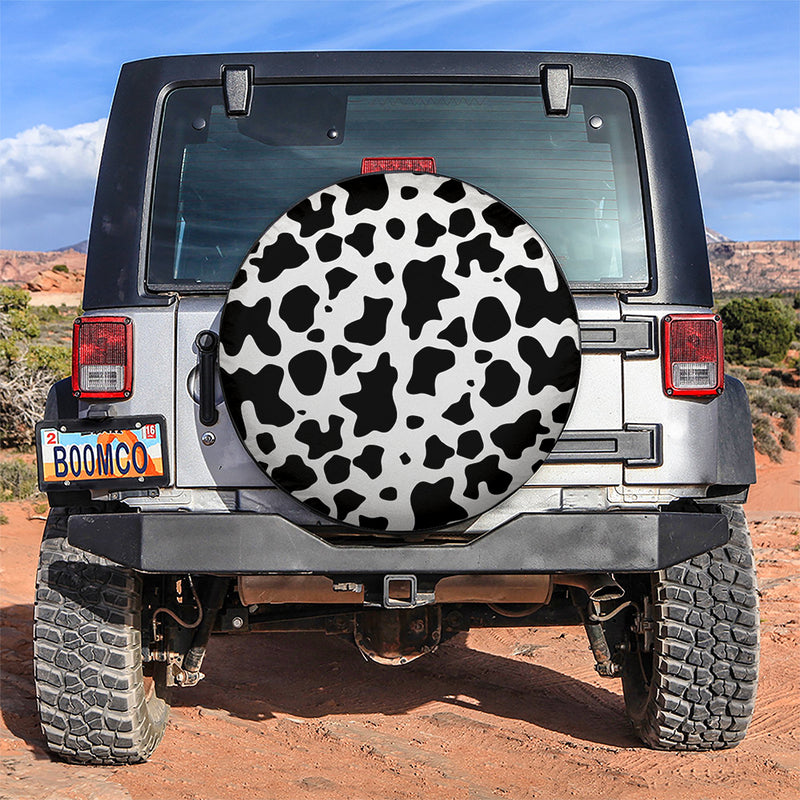 Cow Texture Car Spare Tire Covers Gift For Campers Nearkii