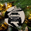 Cream Jeep Mica Ornament Perfect Gift For Holiday Nearkii