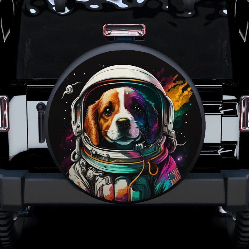 Cute Astronaut Dog Animal Car Spare Tire Covers Gift For Campers Nearkii