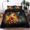 Cute Baby Giraffe Bedded Down In The Grass Safe And Cozy Fireflies Bedding Set