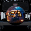 Cute Corgi With Van Camping Background Car Spare Tire Covers Gift For Campers Nearkii