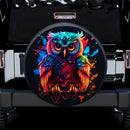 Colorful Cute Owl Jeep Car Spare Tire Cover