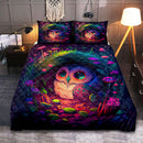 Cute Owl 2 Bedded Down In The Grass Quilt Bed Sets