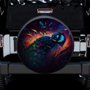 Cute Peacock Bedded Down In The Grass Safe And Cozy Jeep Car Spare Tire Cover