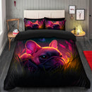 Cute Pink Baby French Bulldog Bedded Down In The Grass Safe And Cozy Fireflies Bedding Set