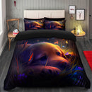 Cute Puppy Bedded Down In The Grass Safe And Cozy Fireflies Bedding Set