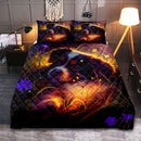 Cute Puppy Bedded Down In The Grass Quilt Bed Sets