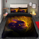 Cute Rabbit 2 Bedded Down In The Grass Safe And Cozy Fireflies Bedding Set