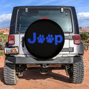 Blue Jeep Side Fender Dog Paws Car Spare Tire Covers Gift For Campers Nearkii