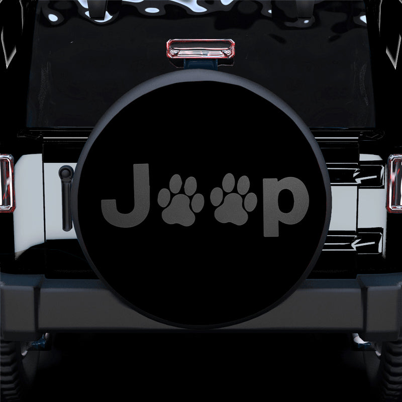 Grey Jeep Side Fender Dog Paws Car Spare Tire Covers Gift For Campers Nearkii