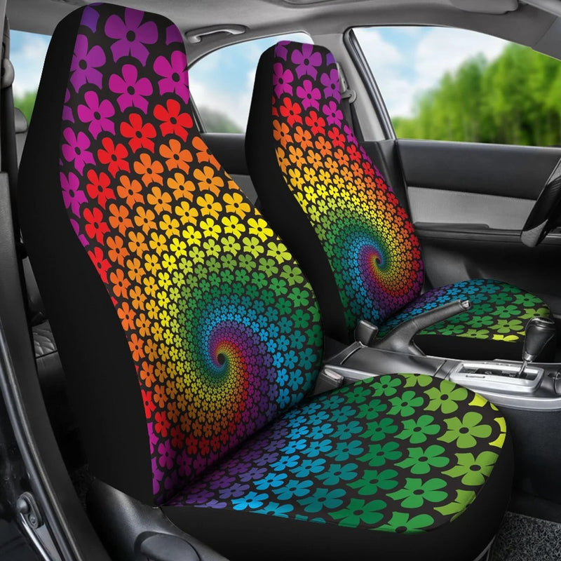 Hippie Flowers Pattern Car Seat Covers Nearkii