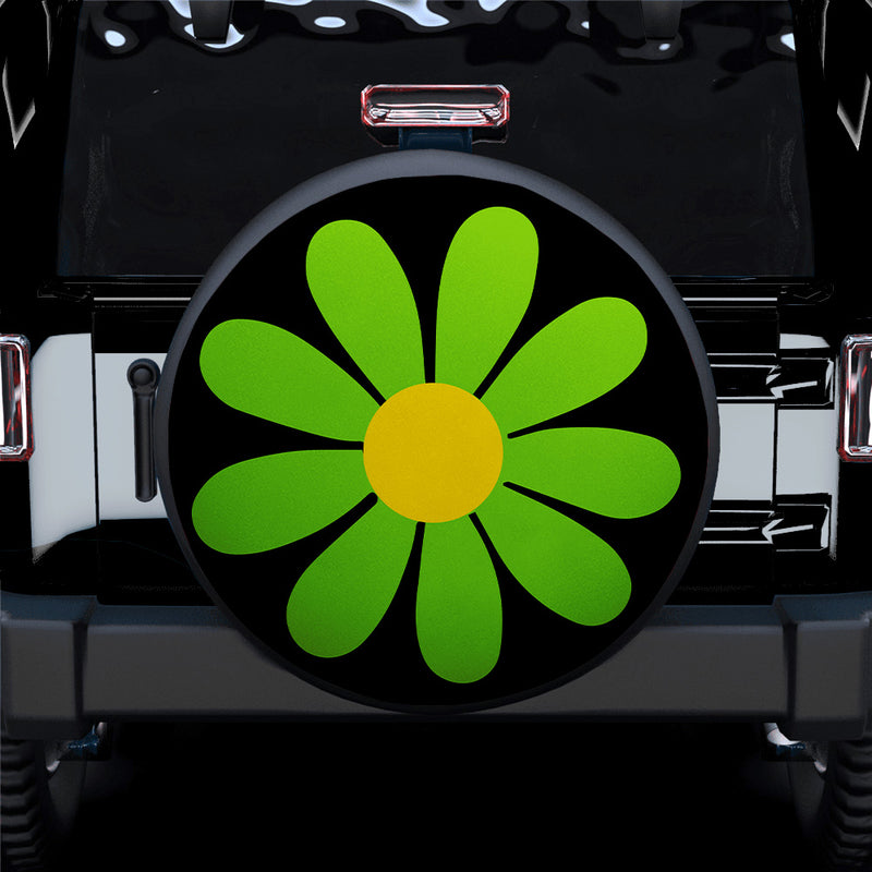 Green Daisy Flower Jeep Car Spare Tire Covers Gift For Campers Nearkii