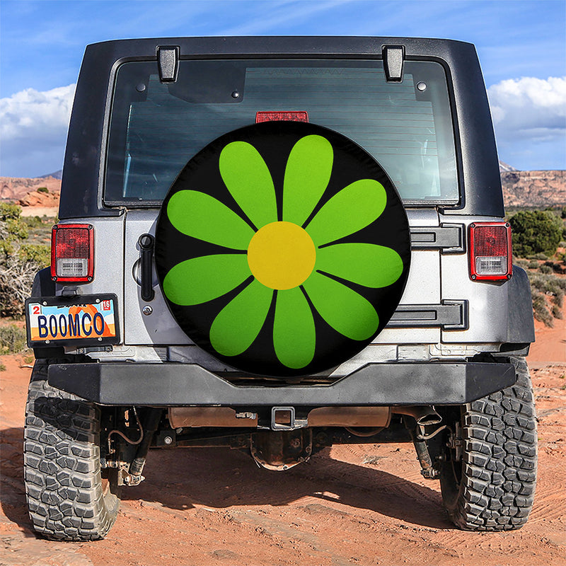 Green Daisy Flower Jeep Car Spare Tire Covers Gift For Campers Nearkii