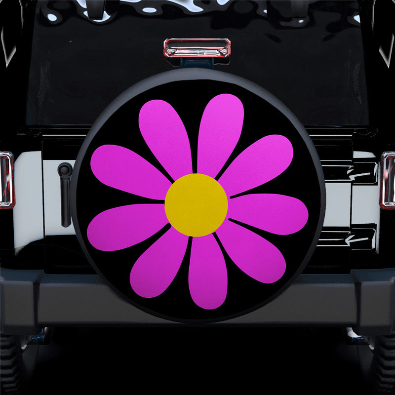 Pink Daisy Flower Jeep Car Spare Tire Covers Gift For Campers Nearkii