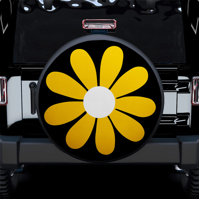 Yellow Daisy Flower Jeep Car Spare Tire Covers Gift For Campers Nearkii
