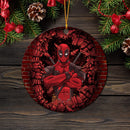 Deadpool Break Wall Wood Circle Ornament Perfect Gift For Holiday Nearkii