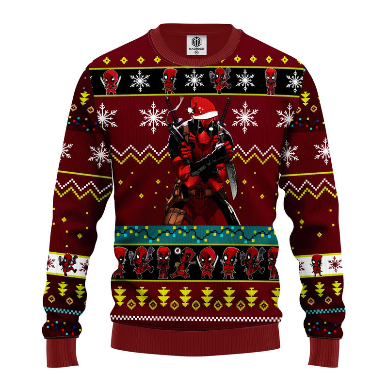 Deadpool Ugly Christmas Sweater Red 1- Amazing Gift Idea Thanksgiving Gift