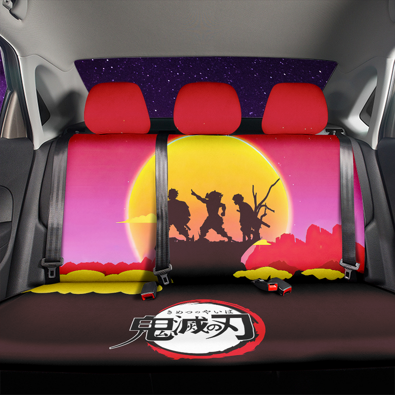 Demon Slayer Kimetsu No Yaiba Sunset Car Back Seat Covers Decor Protectors Nearkii