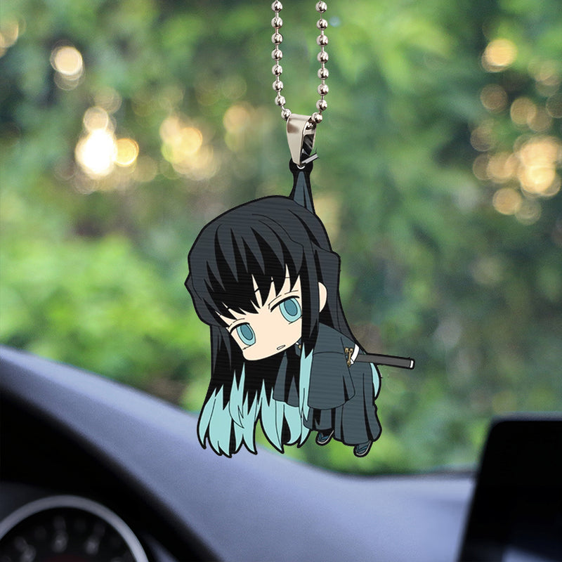 Cute Anime Demon Slayer Tokito Car Ornament Custom Car Accessories Decorations