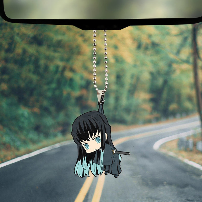 Cute Anime Demon Slayer Tokito Car Ornament Custom Car Accessories Decorations