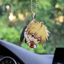 Cute Anime Chainsaw Man Denji Pochita Car Ornament Custom Car Accessories Decorations