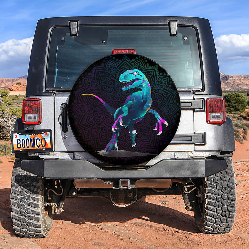 Dinosaur Mandala Car Spare Tire Covers Gift For Campers Nearkii