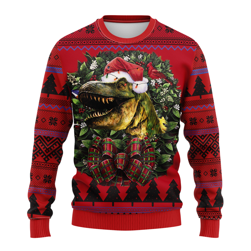 Dinosaur 2 Noel Mc Ugly Christmas Sweater Thanksgiving Gift Nearkii