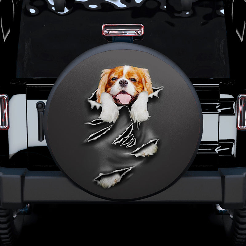Cavalier King Charles Spaniels Dog Hanging Cute Car Spare Tire Cover Gift For Campers Nearkii
