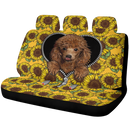 Cute Dog Poodle Zipper Sunflower Car Back Seat Covers Decor Protectors Nearkii